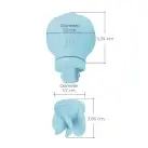 Вибратор Adrien Lastic Caress Blue с крутящимися насадками для стимуляции эрогенных зон photo 2