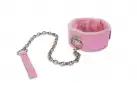 Ошейник розовый с поводком photo 1