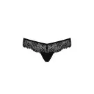Кружевные трусики-танга с атласным бантиком Naja Thong black L/XL - Passion photo 5