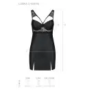 Бэби-долл из эко-кожи и кружева Loona Chemise black S/M - Passion photo 7