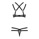 Комплект белья HAGAR SET black S/M - Passion Exclusive: стрэпы: трусики и лиф photo 4