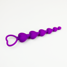 Силиконовая анальная цепочка сердечко photo 1